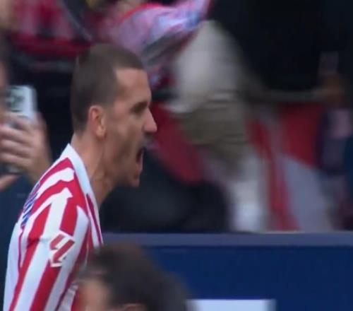 格列兹曼轰超级世界波！世界级停球+凌空抽射，破18天球荒