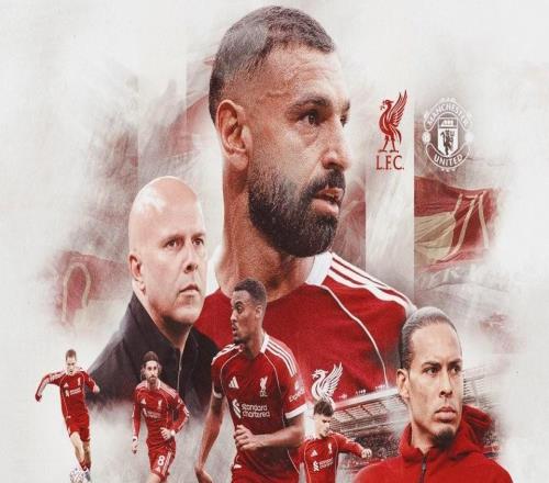 能否止住三连败利物浦官方发布双红会海报：萨拉赫领衔出镜