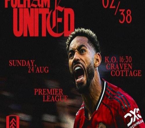 能否迎首胜曼联发布客战富勒姆赛前海报：库尼亚单人出镜