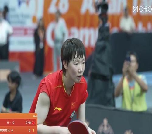 王曼昱3-1击败桥本帆乃香，国乒女团1-0领先日本