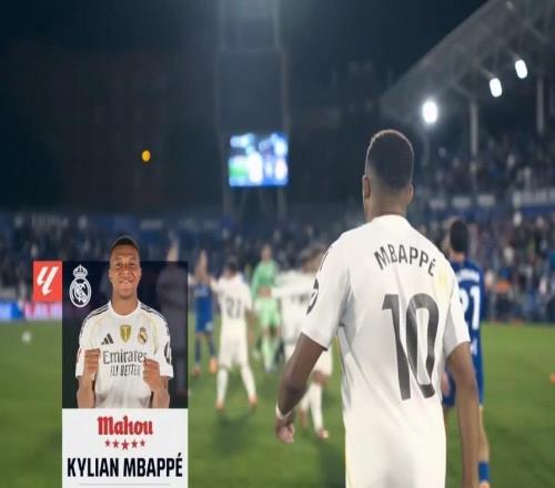 攻入制胜球，姆巴佩当选赫塔费vs皇马全场最佳