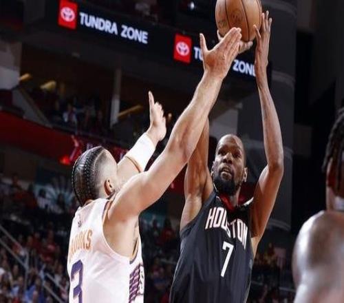 杜兰特26+10三分准绝杀火箭主场险胜太阳