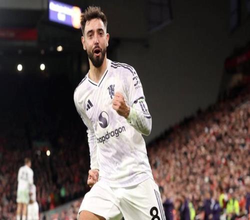 B费达成英超生涯第52次助攻，超越坎通纳在曼联的联赛助攻数