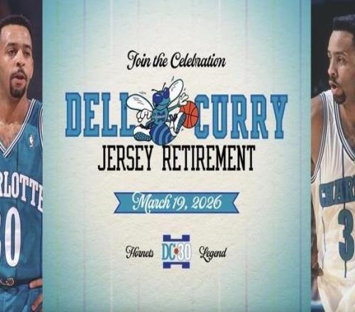 黄蜂官方：将为球队传奇人物戴尔库里退役30号球衣